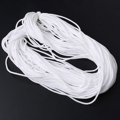Αναπνεύσιμο άσπρο 5mm ελαστικό Earloop σκοινί ενδυμάτων N95